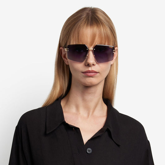 1074 Rimless Geometric Sunglasses