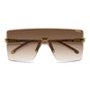1075 Rimless Square Shield Women's Sunglasses