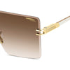 1075 Rimless Square Shield Women's Sunglasses