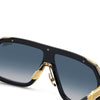 CA 1053 Titanium Aviator Sunglasses with Brow Bar