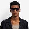 CA 1053 Titanium Aviator Sunglasses with Brow Bar