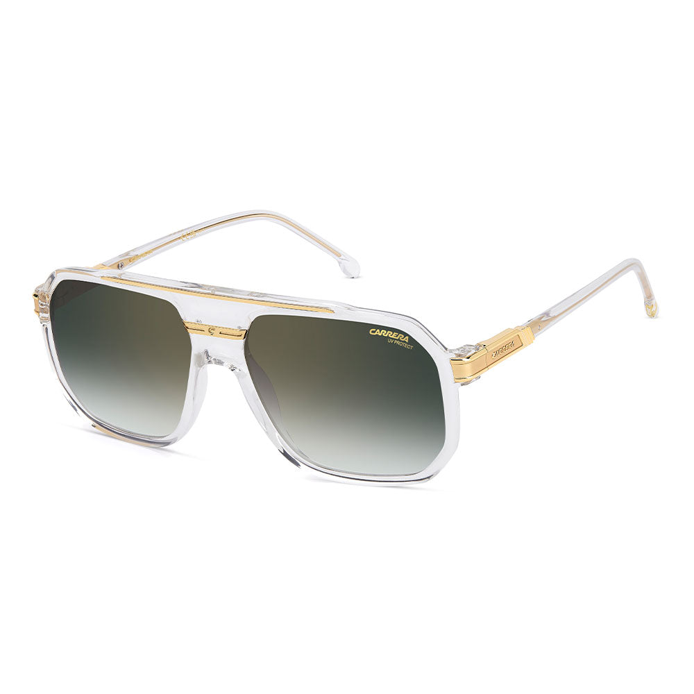 COPY - BRAND NEW Carrera Gold/White Polarized Aviators Carrera 1077 Navigator Sunglasses with Metal-Acetate Temples  main image 3