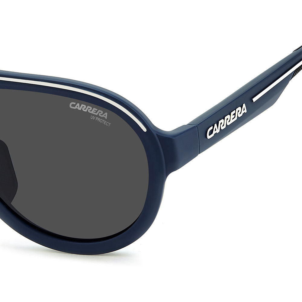 Carrera C SPORT 09 Aviator Sunglasses with Magnetic Side Spoilers Matte Blue – temple detail