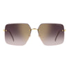 3044 Square-Frame Rimless Sunglasses