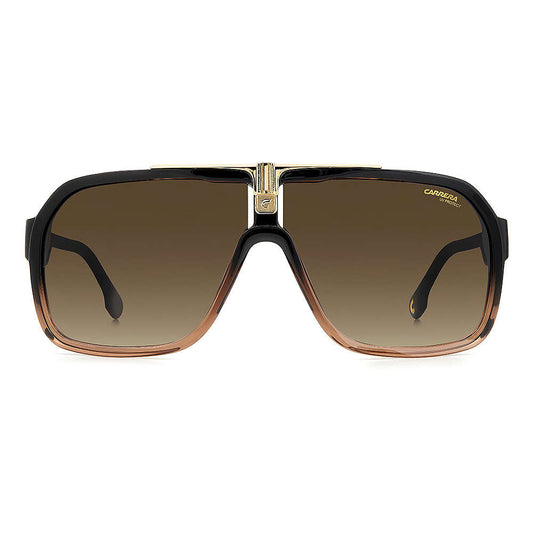 1014 Mens Brown-Gradient Navigator Sunglasses