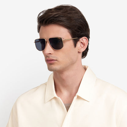 CARRERA 355/S, Gold Black - Green Polarized