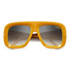 Flaglab 18 Two-Tone Oversized Shield Sunglasses