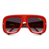 Flaglab 18 Two-Tone Oversized Shield Sunglasses