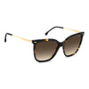 Carrera 3017 Women's Rectangular Frame Designer Sunglasses Havana Gold - side view