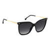 Carrera 3017 Women's Rectangular Frame Designer Sunglasses Black Gold - side view