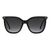 Carrera 3017 Women's Rectangular Frame Designer Sunglasses Black Gold - front view