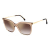 Carrera 3017 Women's Rectangular Frame Designer Sunglasses Honey Gold - angled view