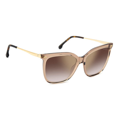Carrera 3017 Women's Rectangular Frame Designer Sunglasses Honey Gold - side view