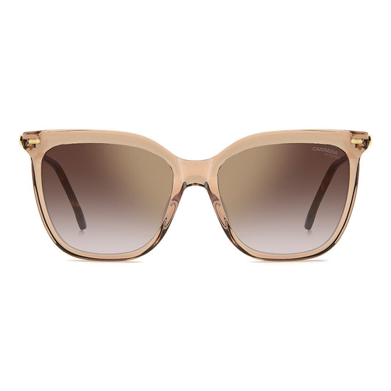 Carrera 3017 Women's Rectangular Frame Designer Sunglasses Honey Gold - front view