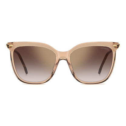 Carrera 3017 Women's Rectangular Frame Designer Sunglasses Honey Gold - front view