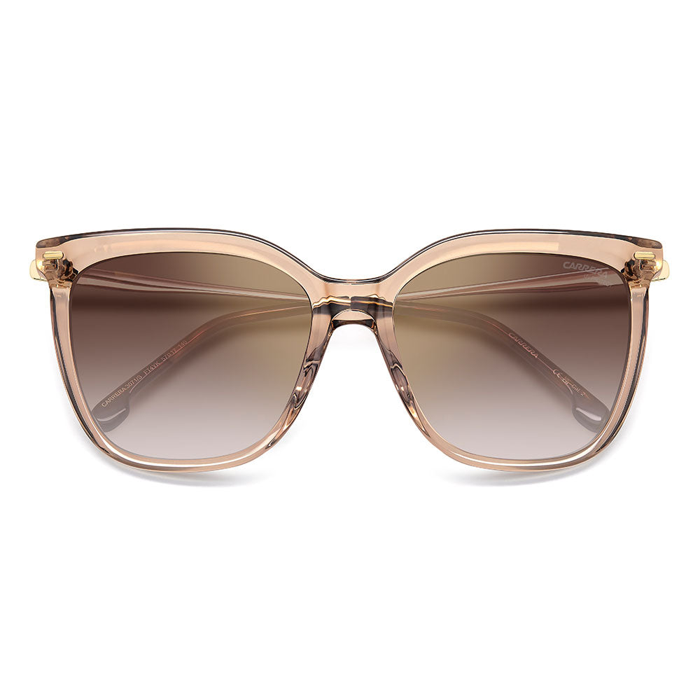 Carrera 3017 Women's Rectangular Frame Designer Sunglasses Honey Gold - close front view
