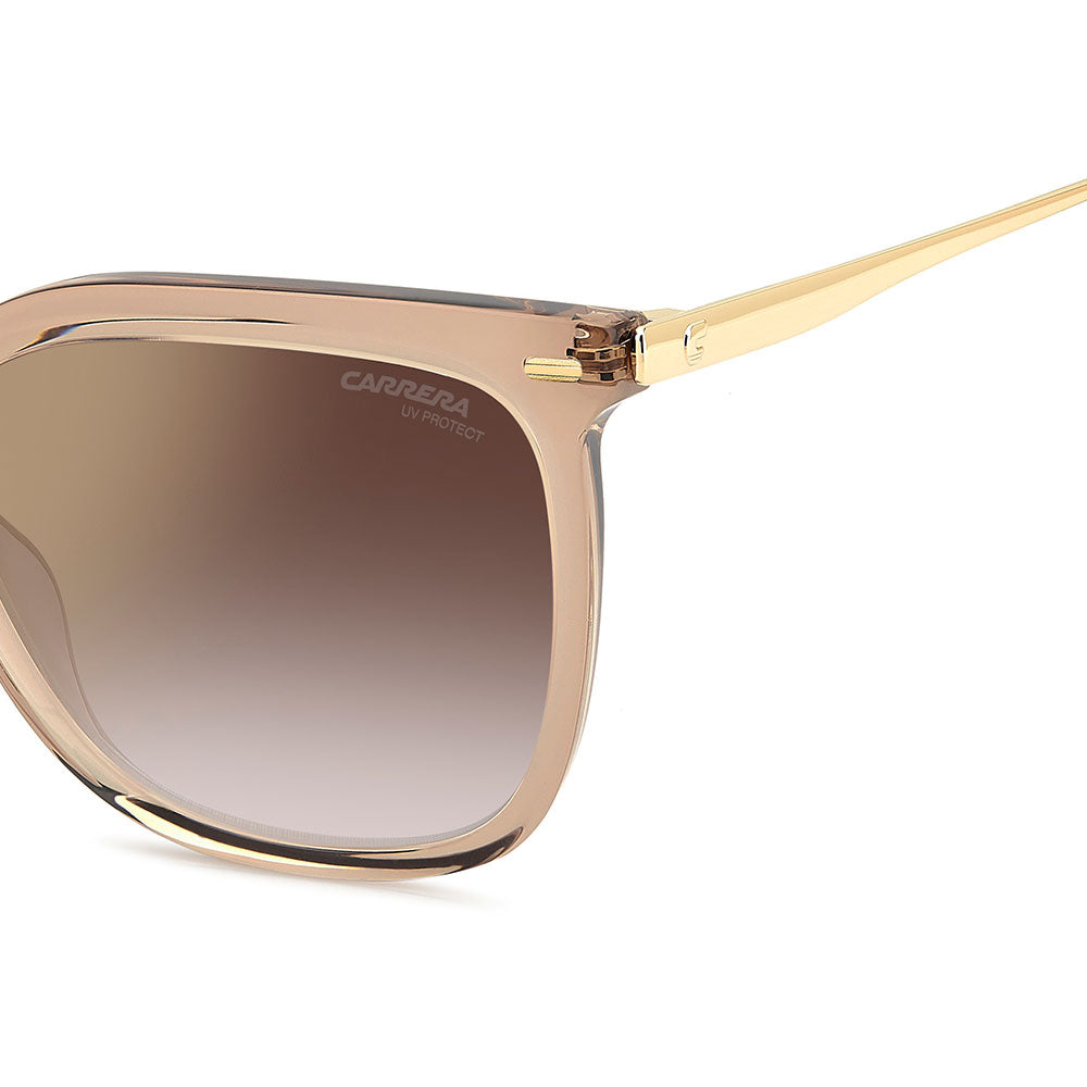 Carrera 3017 Women's Rectangular Frame Designer Sunglasses Honey Gold - temple detail