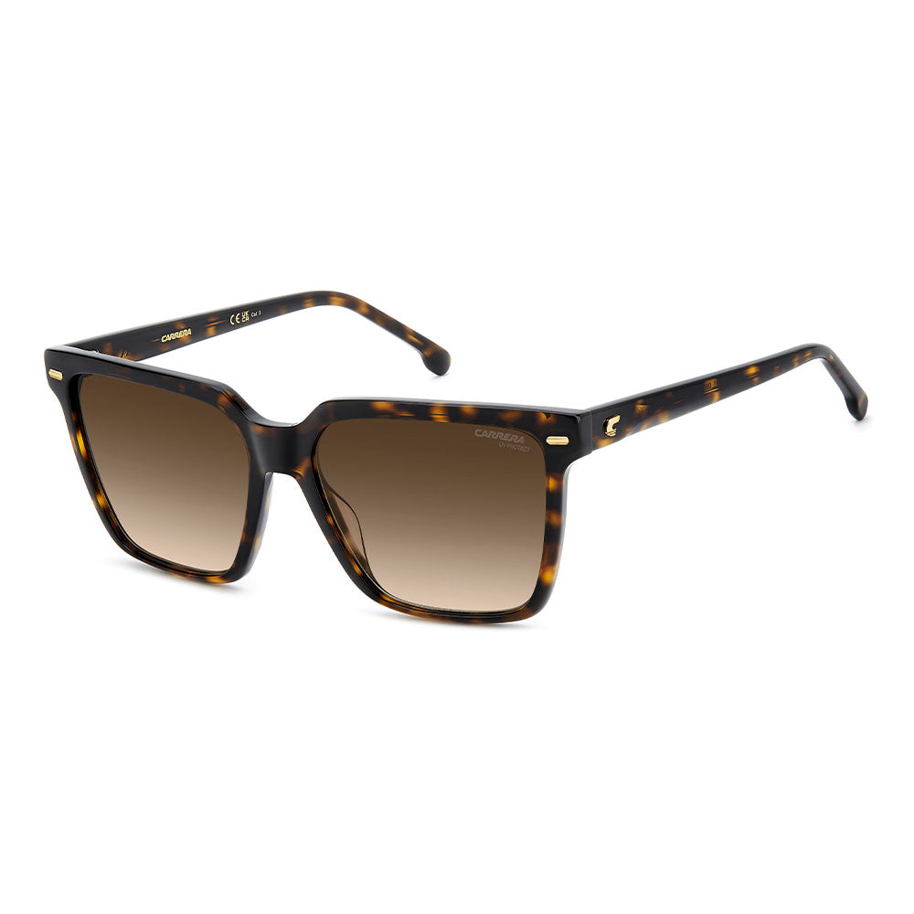 Carrera 3069 Rectangular Frame Sunglasses Havana - angled view