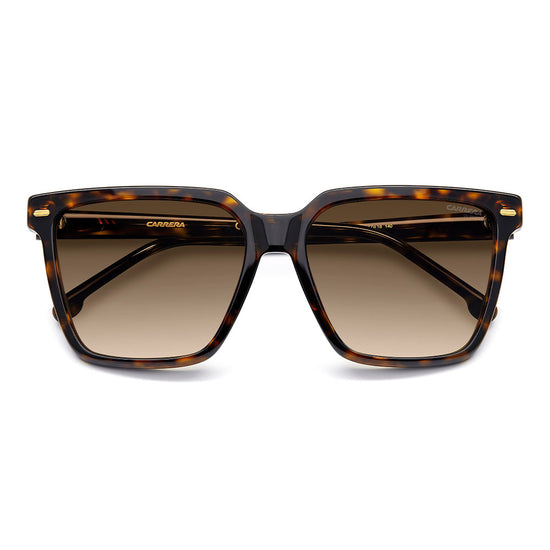 Carrera 3069 Rectangular Frame Sunglasses Havana - close front view