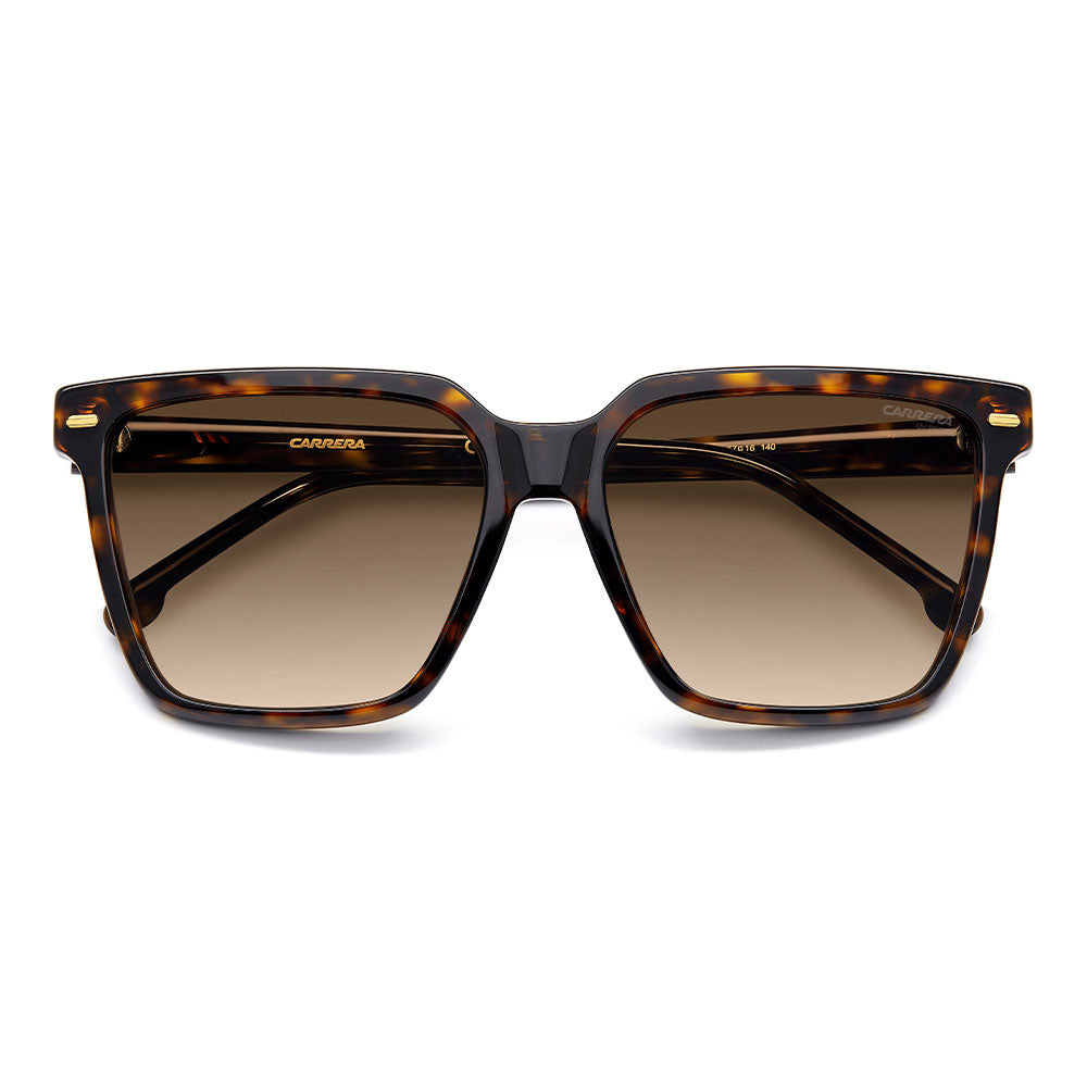 Carrera 3069 Rectangular Frame Sunglasses Havana - close front view