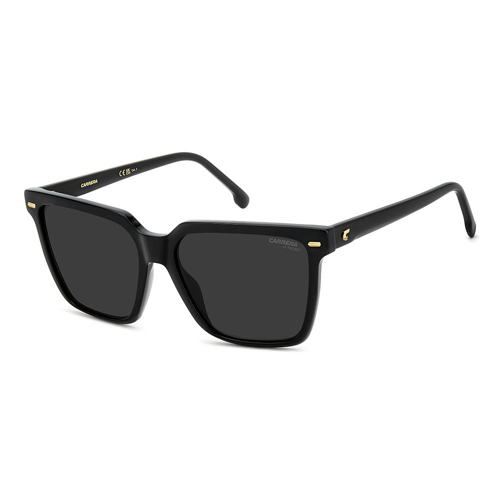 Carrera 3069 Rectangular Frame Sunglasses Black - angled view