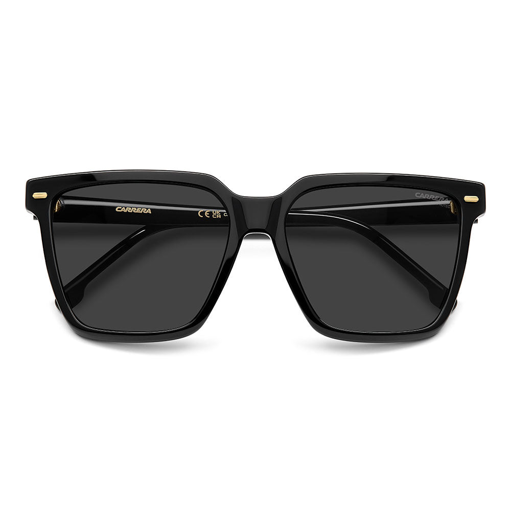 Carrera 3069 Rectangular Frame Sunglasses Black - close front view