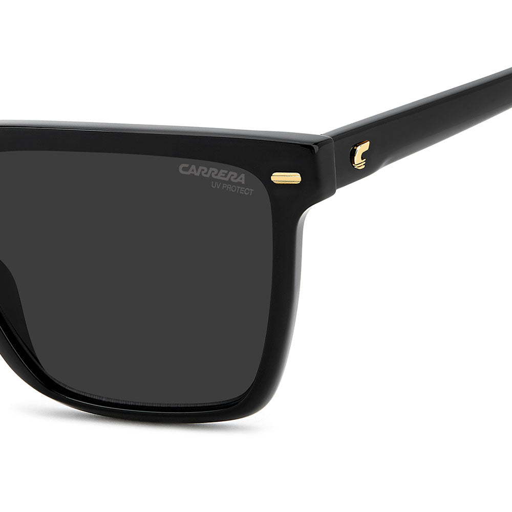 Carrera 3069 Rectangular Frame Sunglasses Black - temple detail