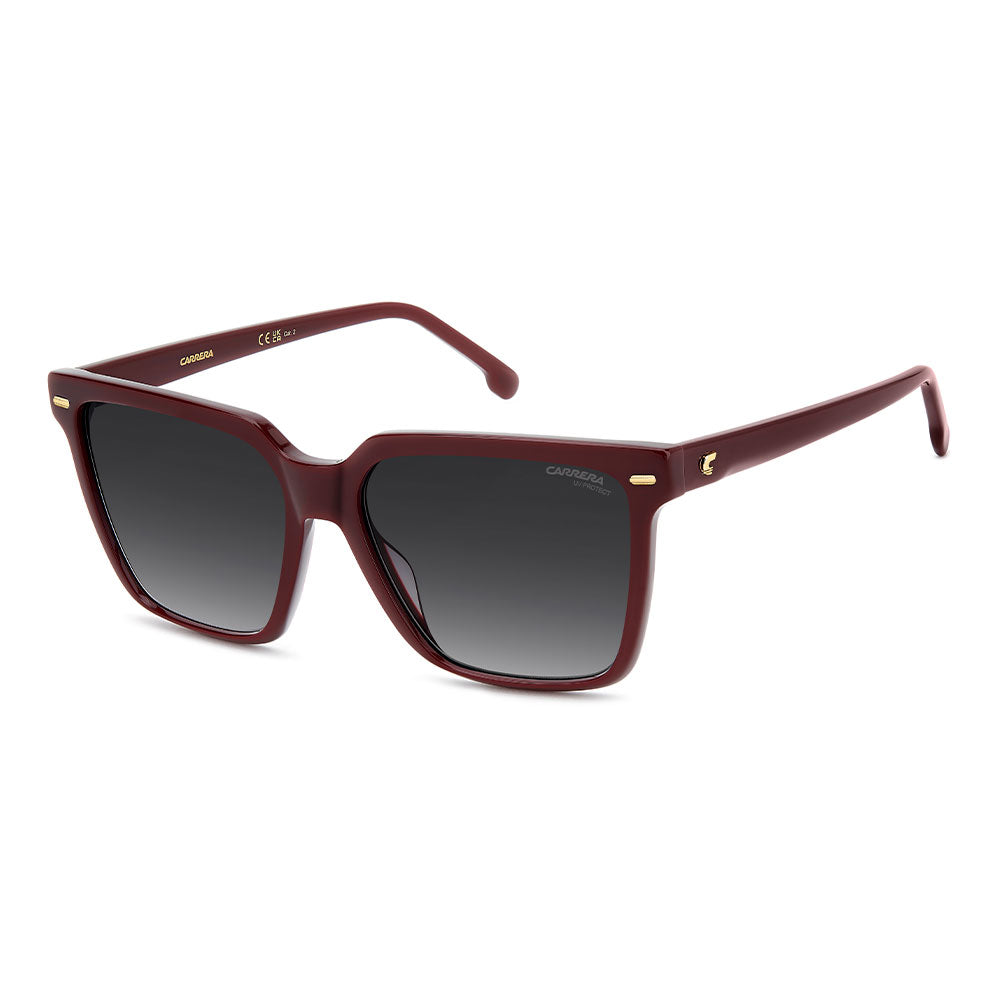Carrera 3069 Rectangular Frame Sunglasses Burgundy - angled view
