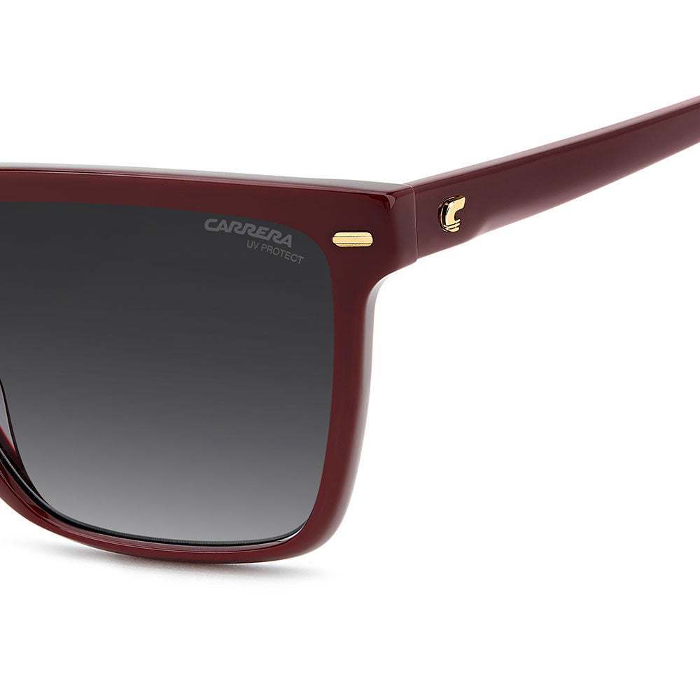 Carrera 3069 Rectangular Frame Sunglasses Burgundy - temple detail