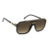 Carrera 1077 Pilot-Style Navigator Sunglasses Matte Black Gold - side view