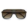 Carrera 1077 Pilot-Style Navigator Sunglasses Matte Black Gold - close front view