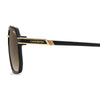 Carrera 1077 Pilot-Style Navigator Sunglasses Matte Black Gold - temple view