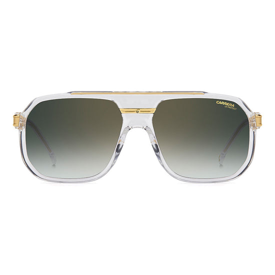 Carrera 1077 Pilot-Style Navigator Sunglasses Crystal Gold - front view