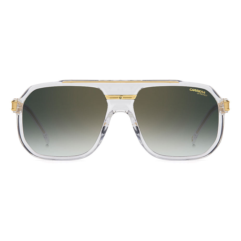 Carrera 1077 Pilot-Style Navigator Sunglasses Crystal Gold - front view