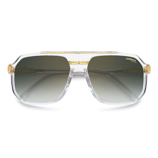 Carrera 1077 Pilot-Style Navigator Sunglasses Crystal Gold - close front view