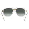 Carrera 1077 Pilot-Style Navigator Sunglasses Crystal Gold - back view