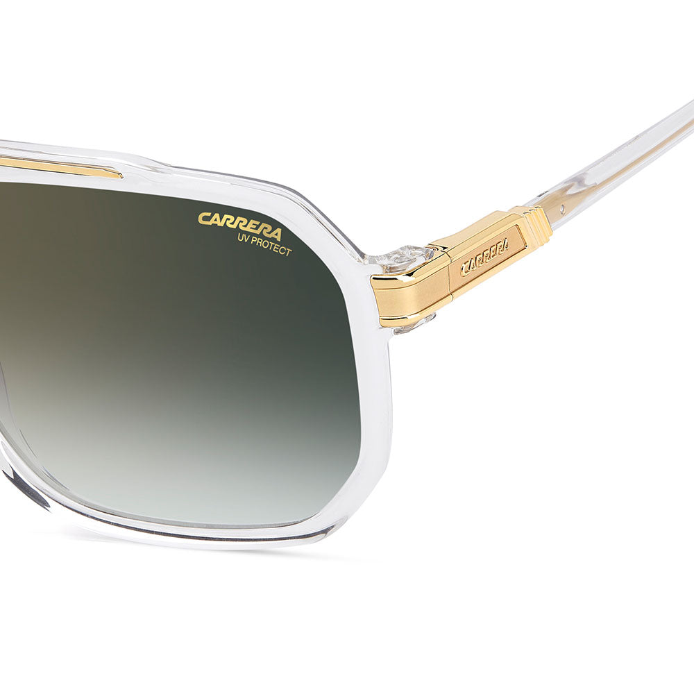 Carrera 1077 Pilot-Style Navigator Sunglasses Crystal Gold - temple detail