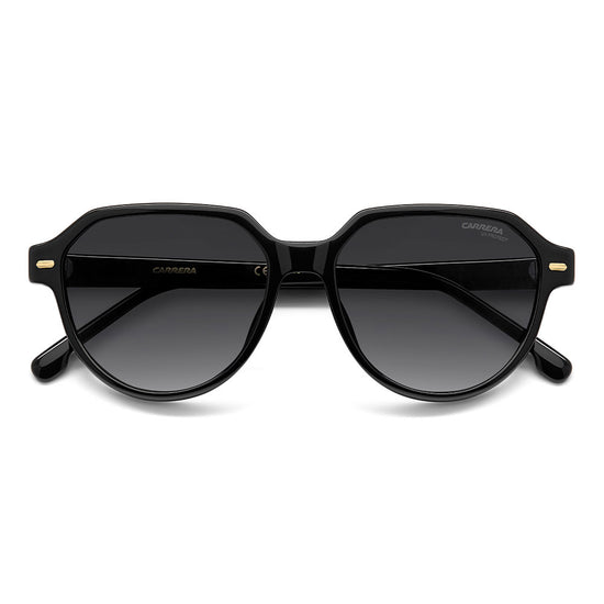 Carrera 3068 Pantos-Style Designer Sunglasses Black - close front view