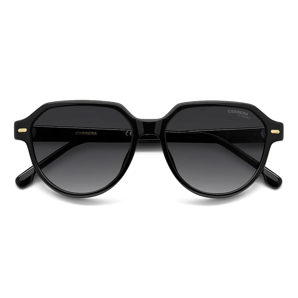 Carrera 3068 Pantos-Style Designer Sunglasses Black - close front view