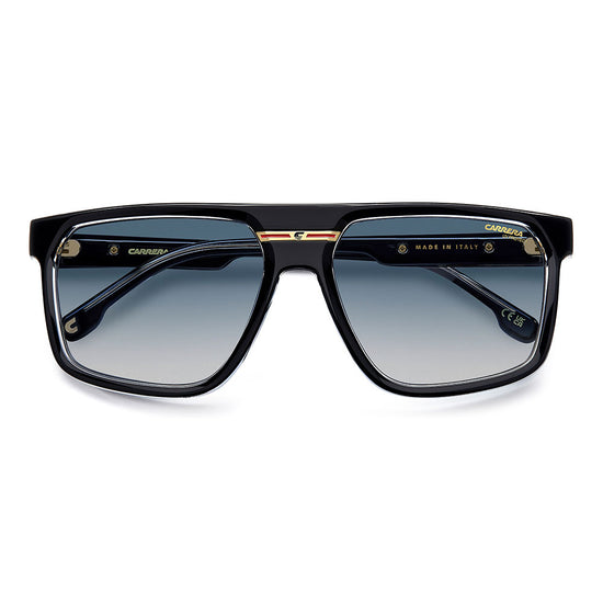 Carrera Victory C 14 Square Sunglasses Black Crystal – close front view