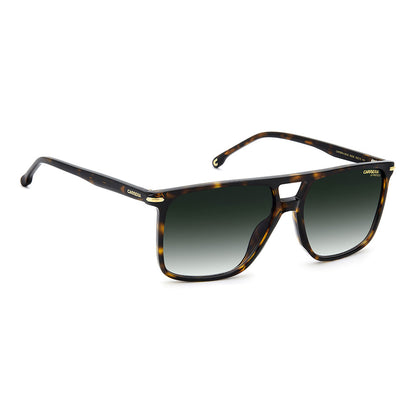 Carrera 366 Rectangular Double Bridge Sunglasses Havana - side view