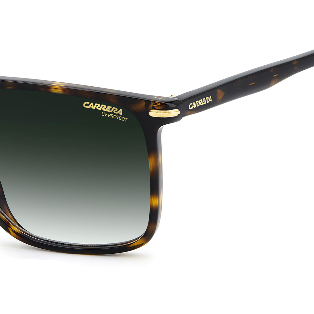 Carrera 366 Rectangular Double Bridge Sunglasses Havana - temple detail