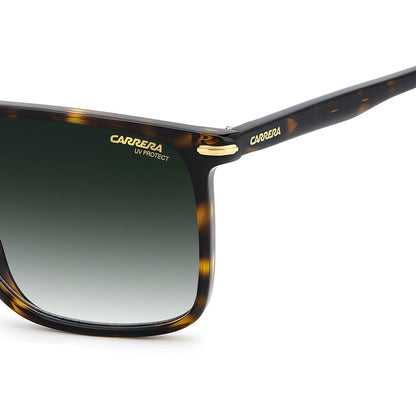 Carrera 366 Rectangular Double Bridge Sunglasses Havana - temple detail