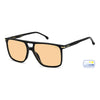 Carrera 366 Rectangular Double Bridge Photochromatic Sunglasses Black - angled view