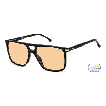 Carrera 366 Rectangular Double Bridge Photochromatic Sunglasses Black - angled view