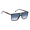 Carrera 366 Rectangular Double Bridge Sunglasses Black Red - side view