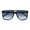 Carrera 366 Rectangular Double Bridge Sunglasses Black Red - close front view