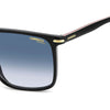 Carrera 366 Rectangular Double Bridge Sunglasses Black Red - temple detail