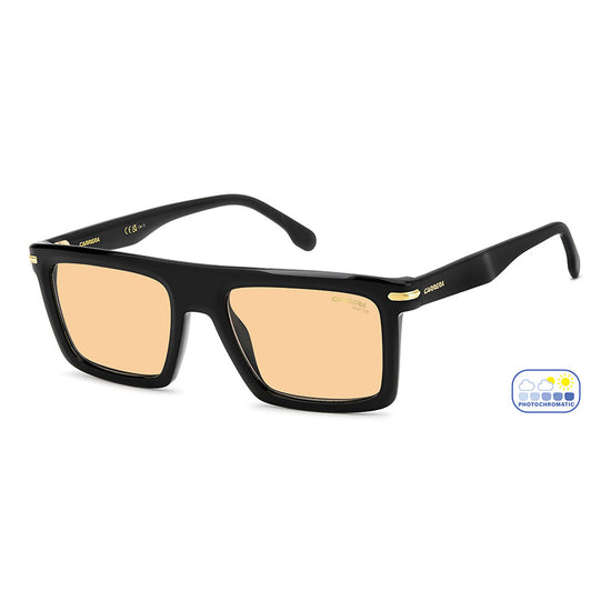 Carrera 364 Rectangular Photochromatic Sunglasses Black Gold - angled view