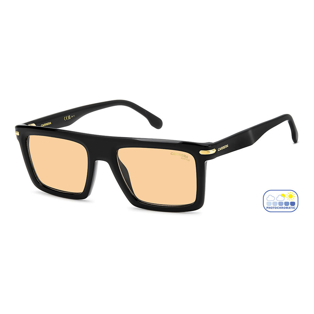 Carrera 364 Rectangular Photochromatic Sunglasses Black Gold - angled view